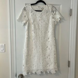 White lace mini dress